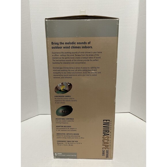 Homedics WC-100 Indoor Wind Chimes Envirascape Tranquil Chimes 2002 - NEW IN BOX - Picture 4 of 9